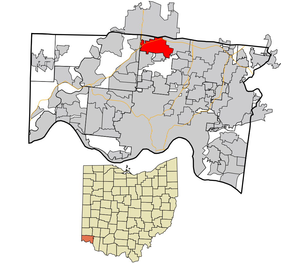 Locator map of Forest Park