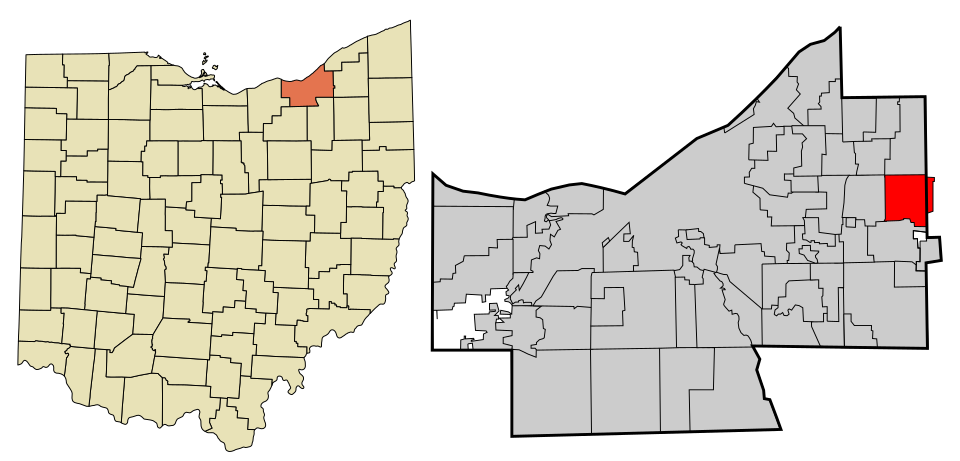 Locator map of Hunting Valley