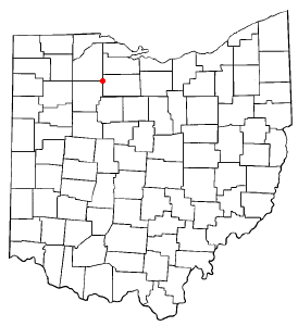 Locator map of Fostoria