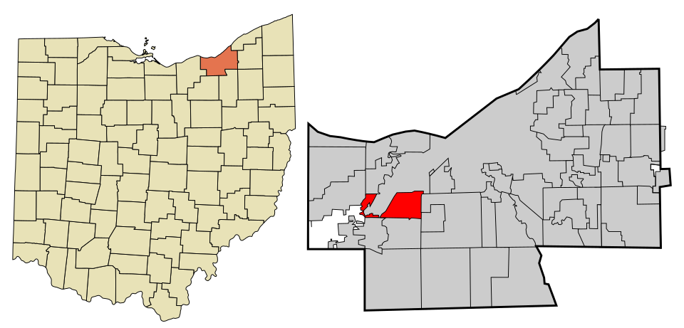 Locator map of Brook Park