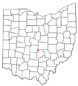 Locator map of Pickerington