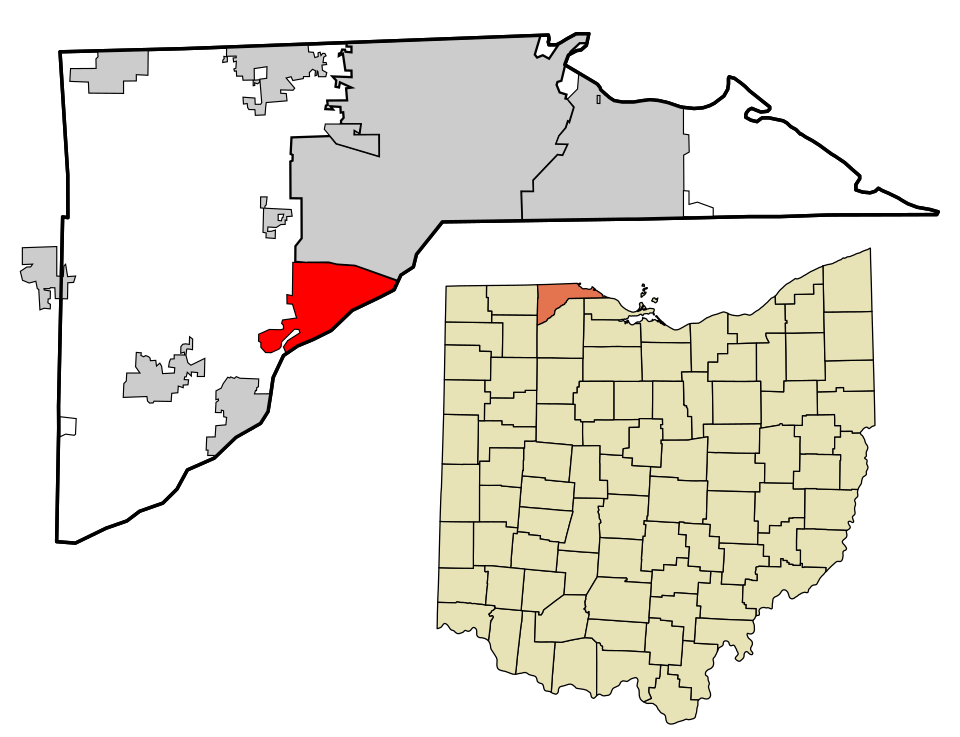 Locator map of Maumee
