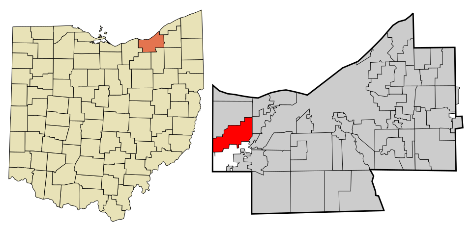 Locator map of North Olmsted