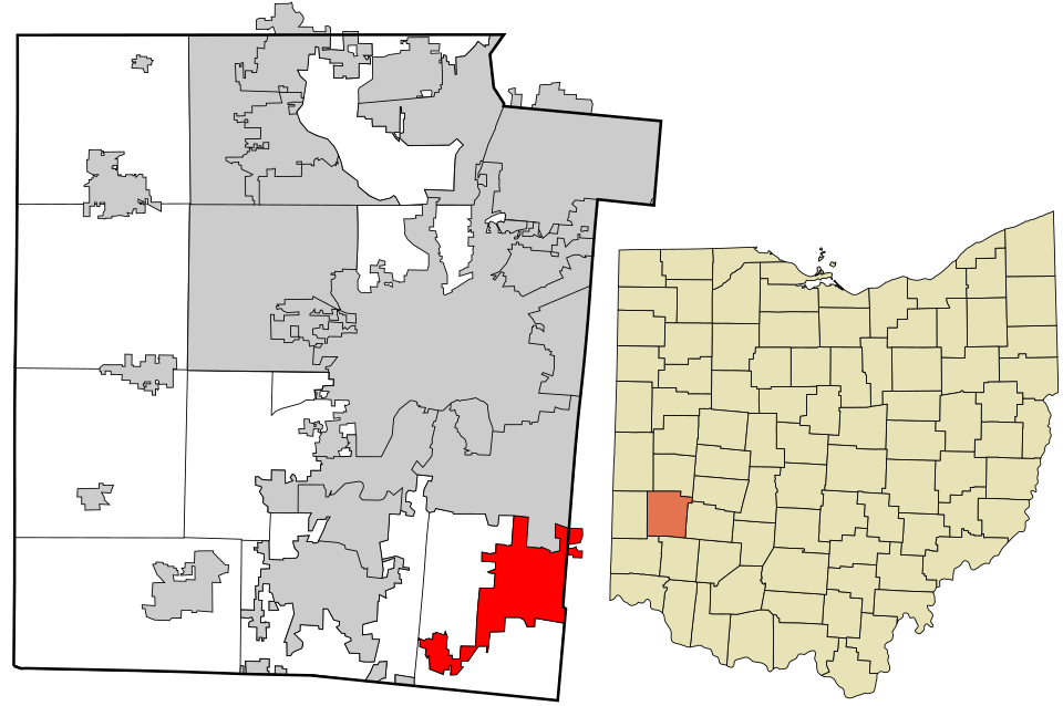 Locator map of Centerville