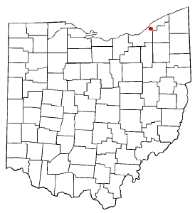 Locator map of Willoughby Hills
