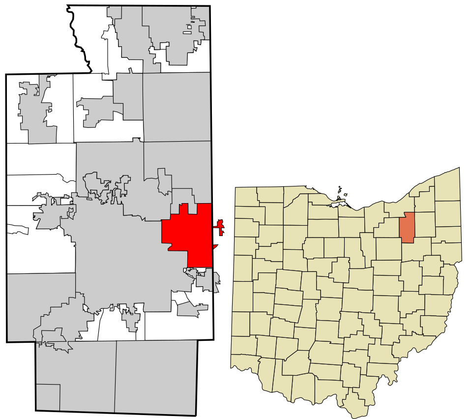 Locator map of Tallmadge