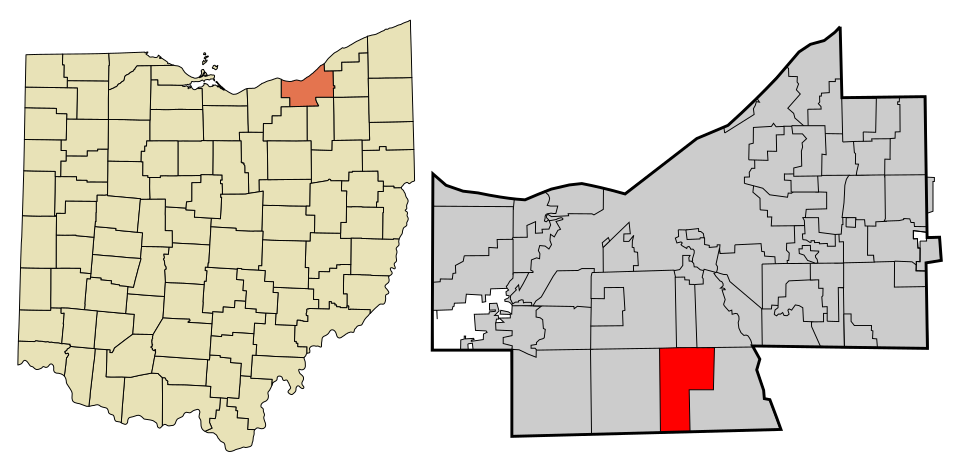 Locator map of Broadview Heights
