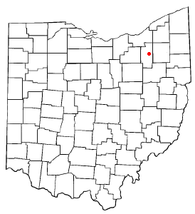 Locator map of Cuyahoga Falls