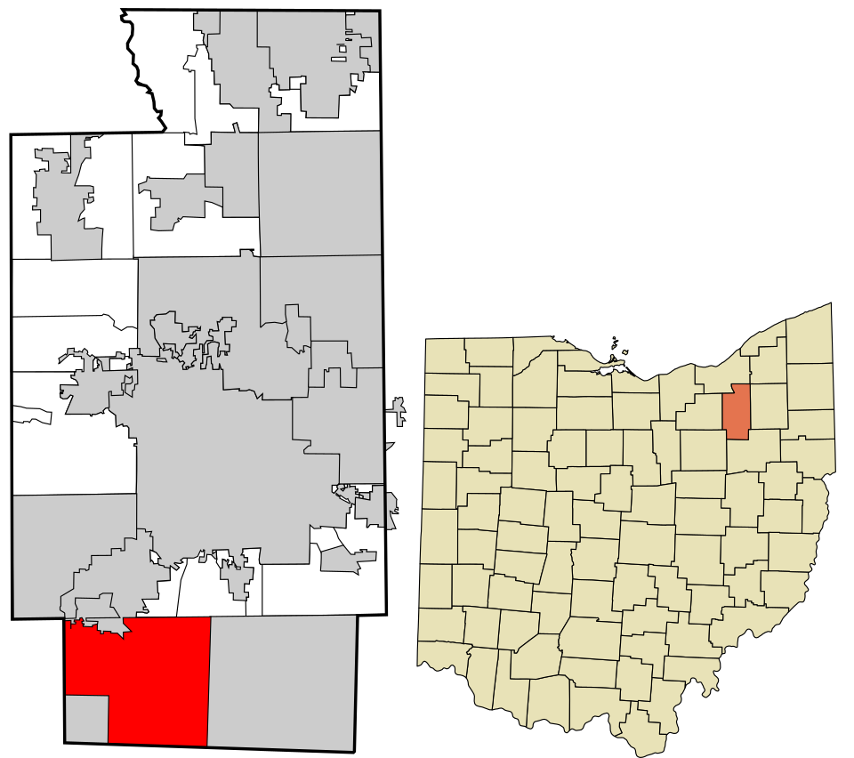 Locator map of New Franklin
