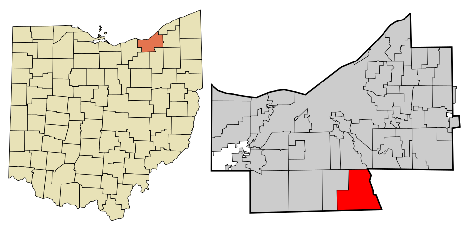Locator map of Brecksville