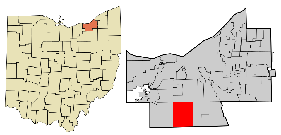 Locator map of North Royalton