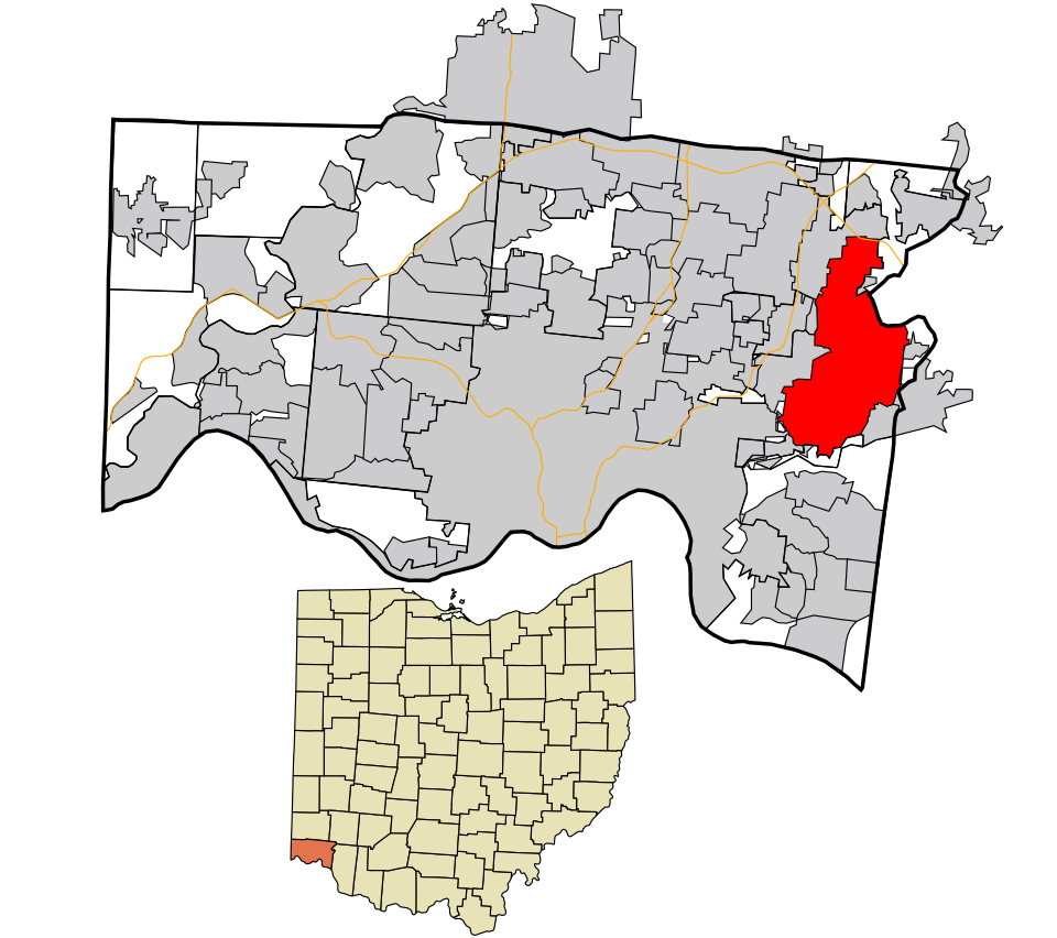 Locator map of The Village of Indian Hill