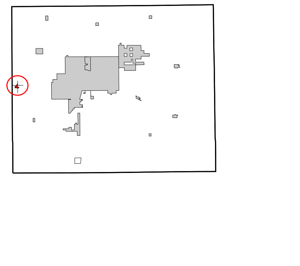 Locator map of Lahoma