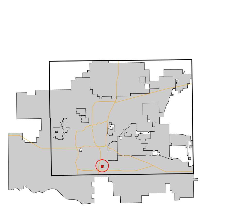Locator map of Valley Brook