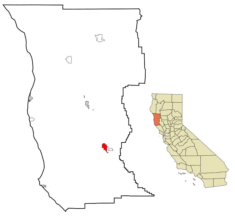 Map of Ukiah