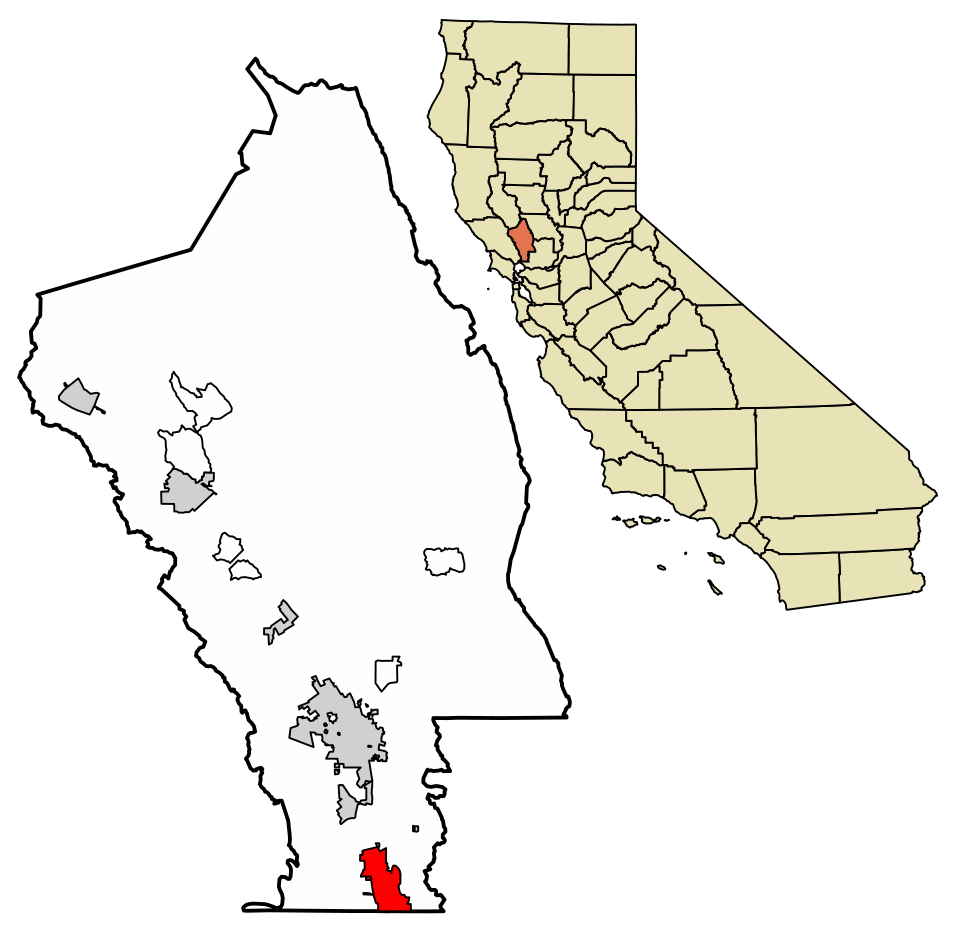 Locator map of American Canyon