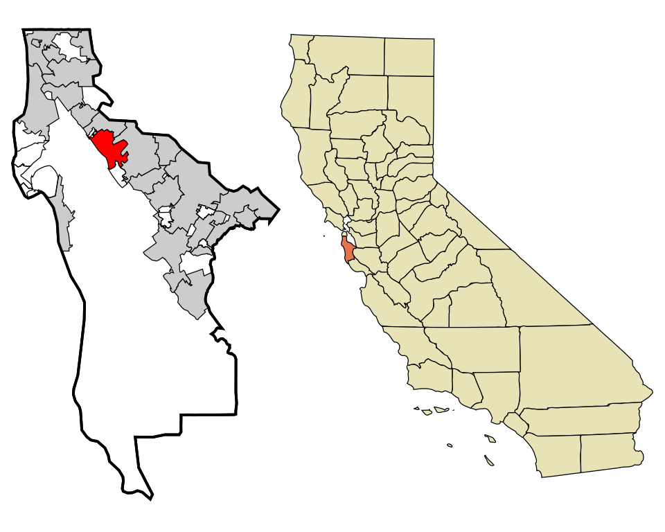 Locator map of Hillsborough