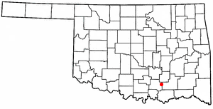 Locator map of Wapanucka