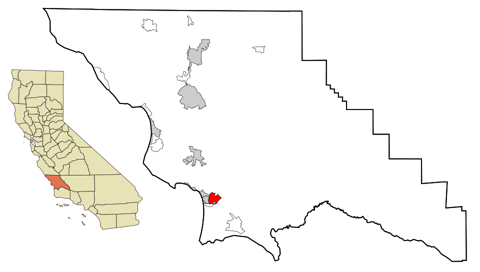 Locator map of Arroyo Grande