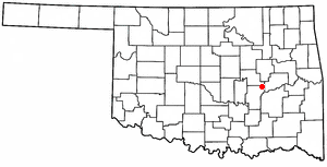 Locator map of Dustin