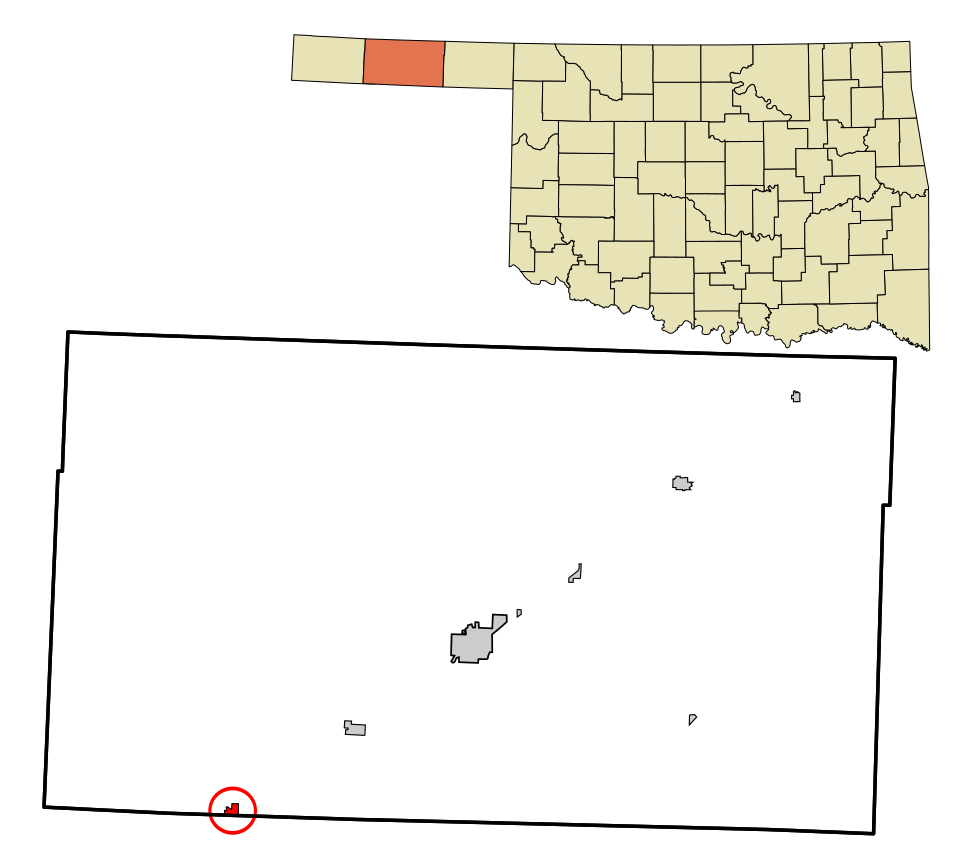 Locator map of Texhoma