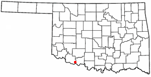 Locator map of Grandfield