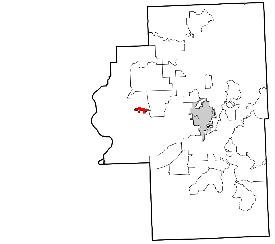 Locator map of Hulbert