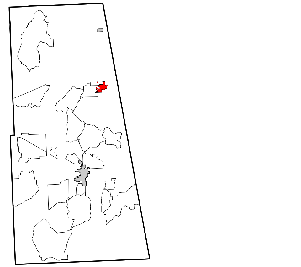 Locator map of Westville