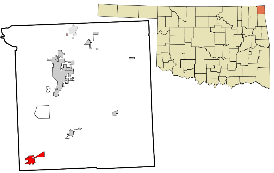 Locator map of Afton