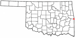 Locator map of Arkoma