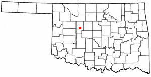 Locator map of Watonga