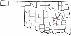Locator map of Holdenville