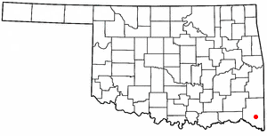 Locator map of Broken Bow