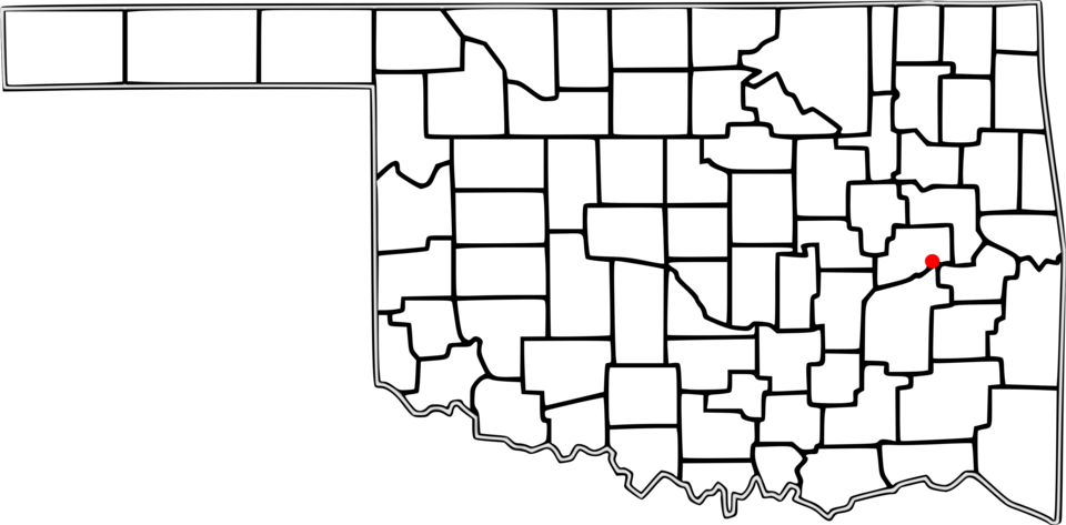 Locator map of Eufaula