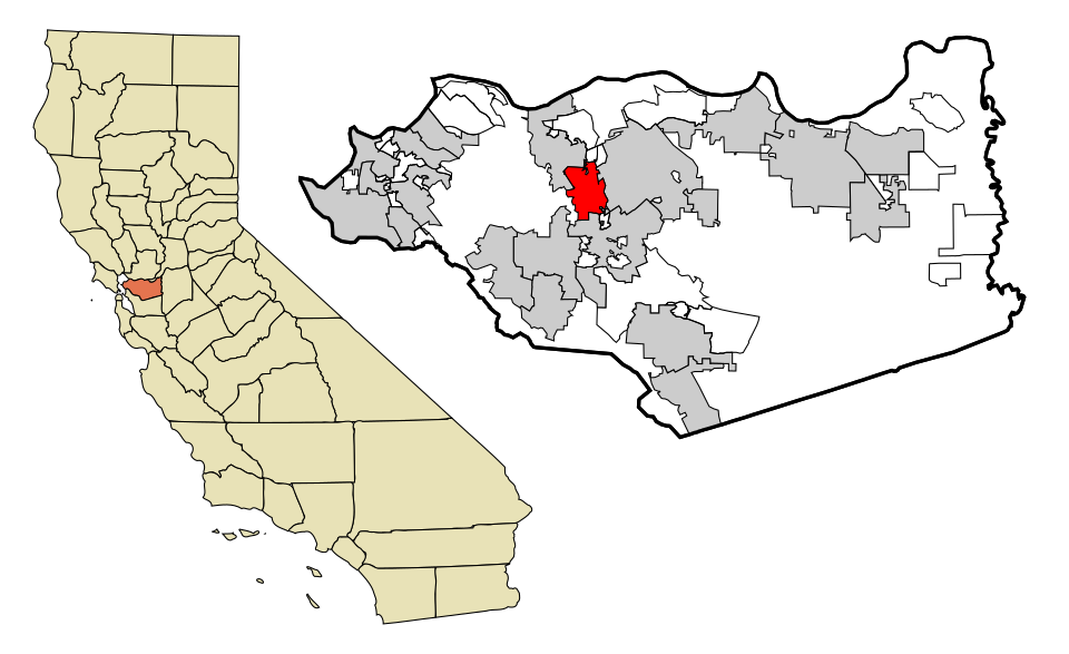 Locator map of Pleasant Hill