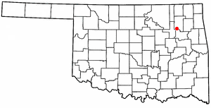 Locator map of Catoosa