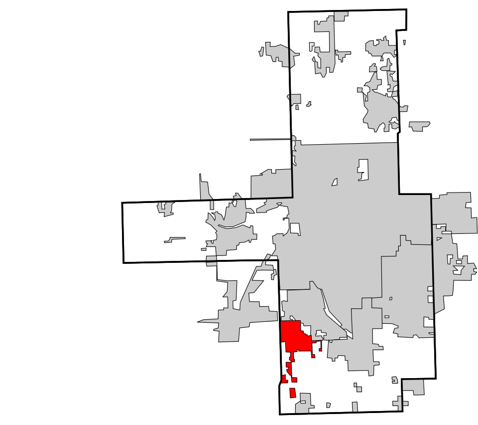 Locator map of Glenpool