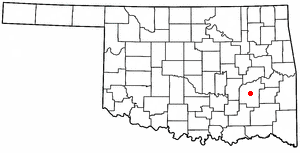 Locator map of McAlester
