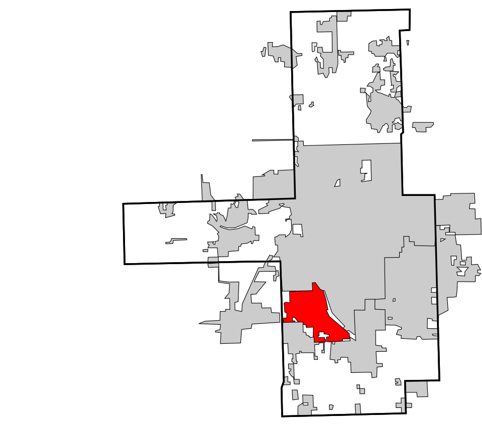 Locator map of Jenks