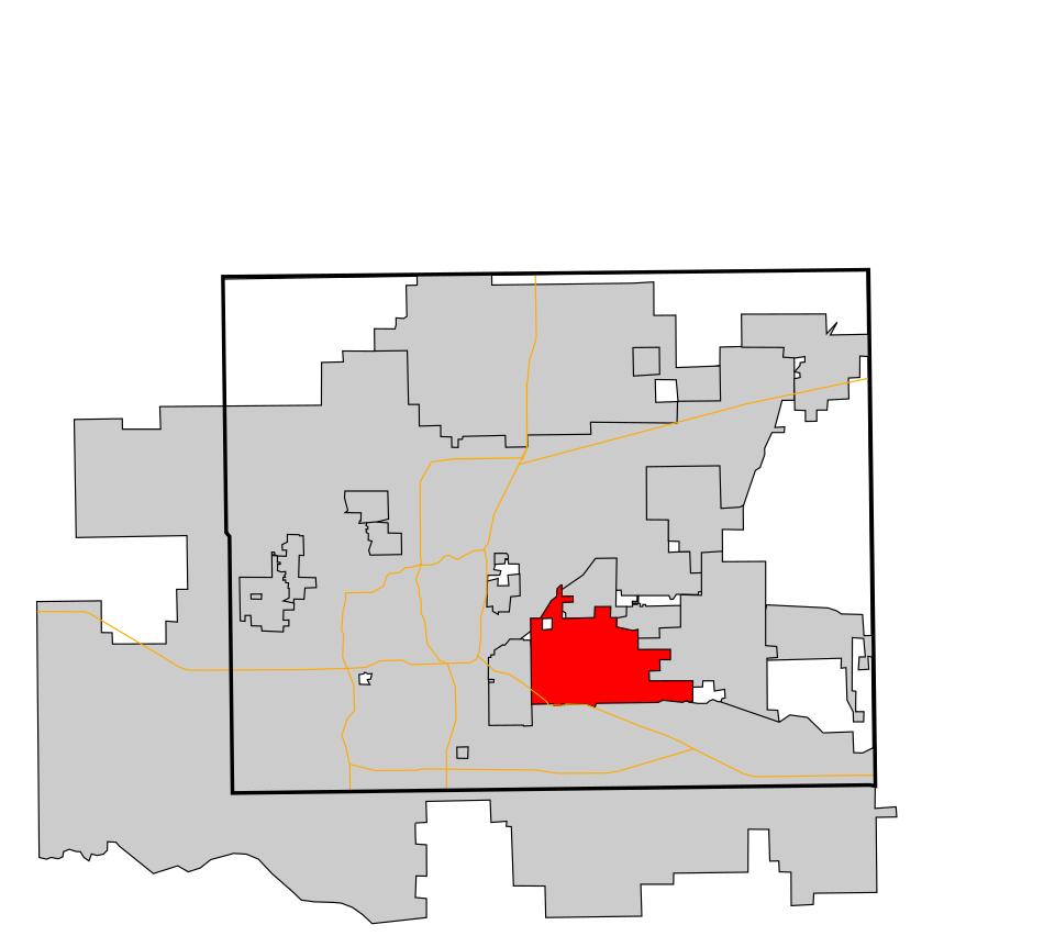 Locator map of Midwest