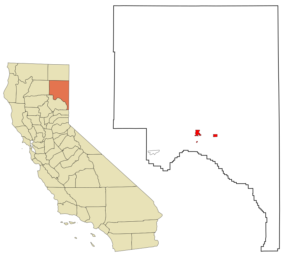 Locator map of Susanville