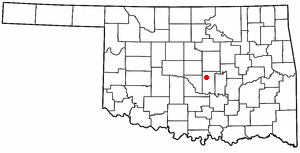 Locator map of Bethel Acres