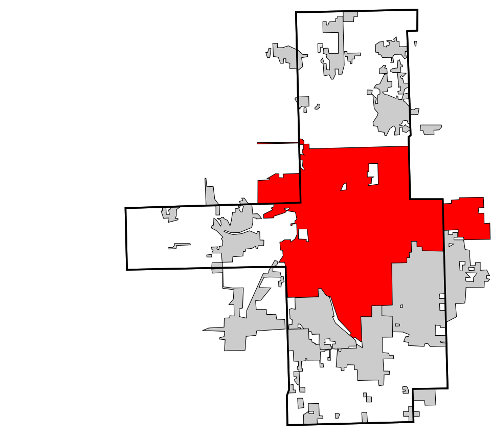 Locator map of Tulsa