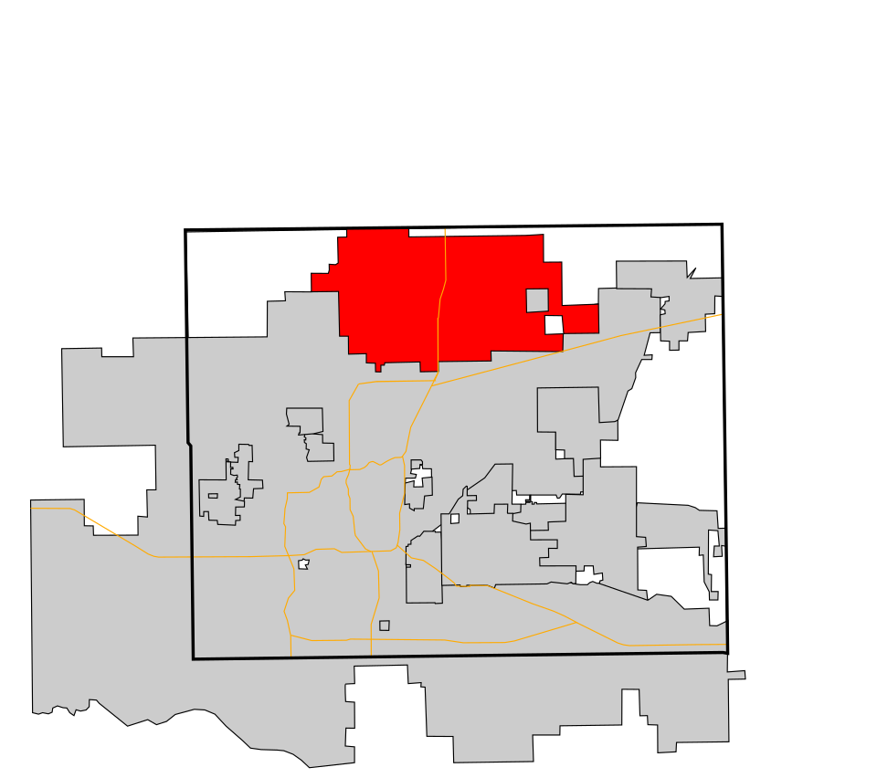 Locator map of Edmond
