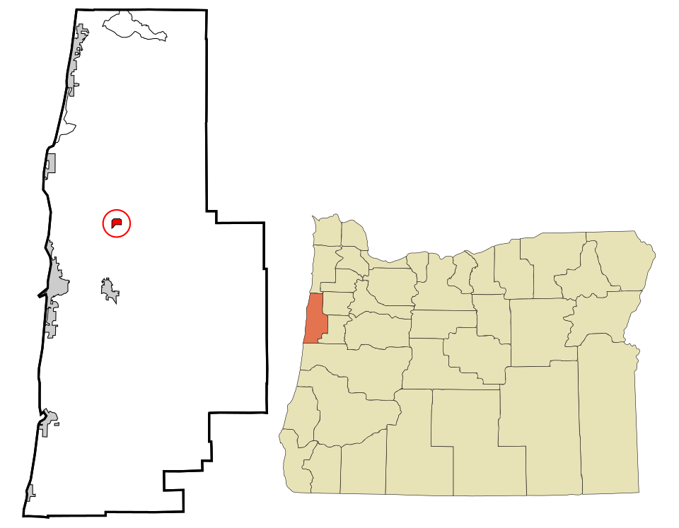 Locator map of Siletz