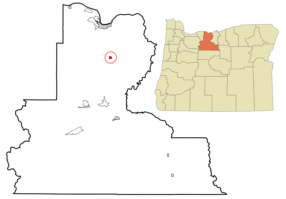 Locator map of Dufur