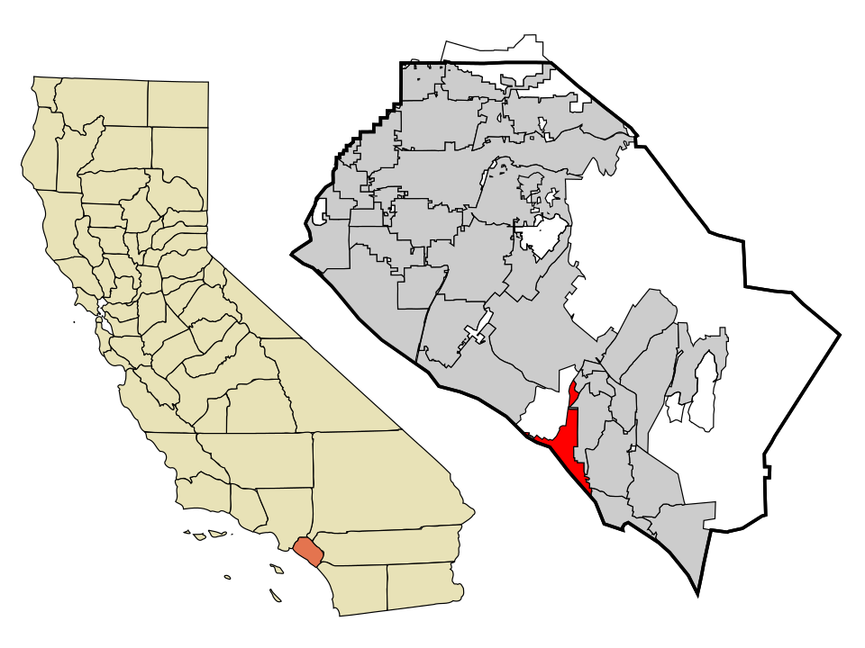 Locator map of Laguna Beach