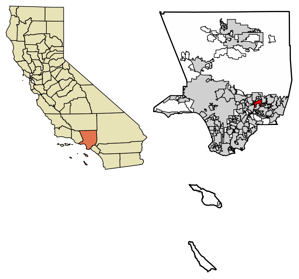 Locator map of Irwindale