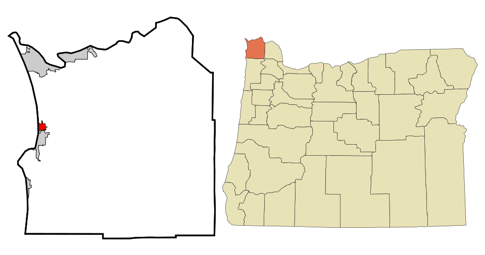 Locator map of Gearhart