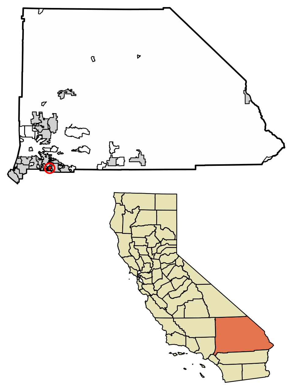 Locator map of Loma Linda
